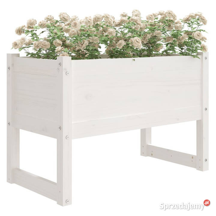 Donica biała 78x40x52 lite drewno sosnowe mazowieckie