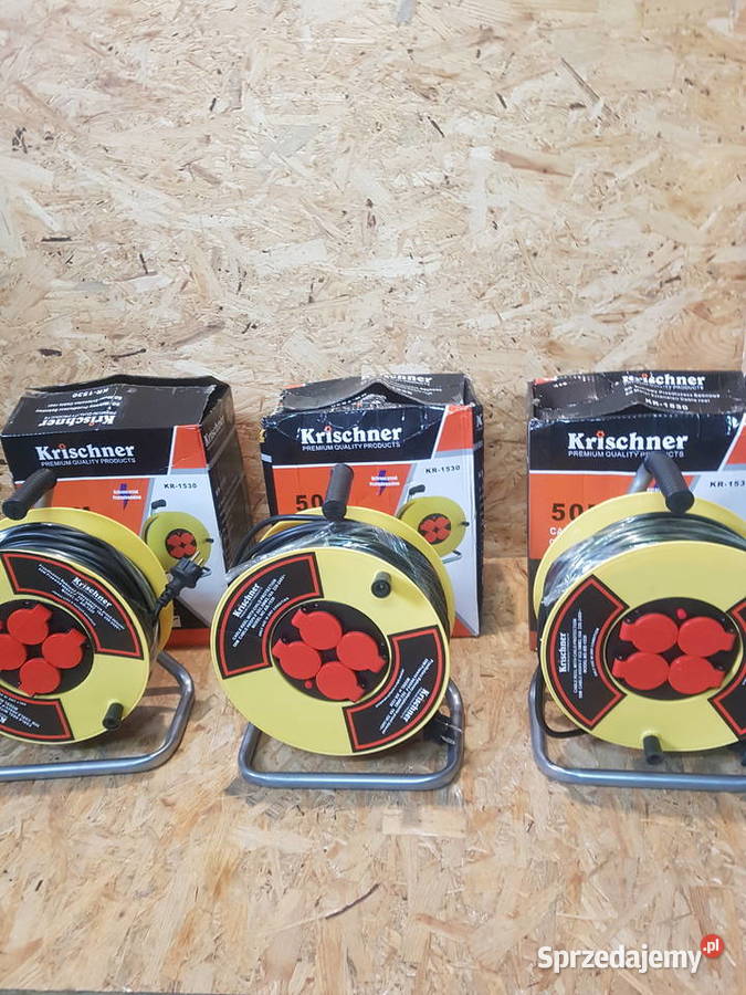 PRZEDŁUŻACZ BĘBNOWY OGRODOWY 50M 3x25mm KLAPKI Głogowa