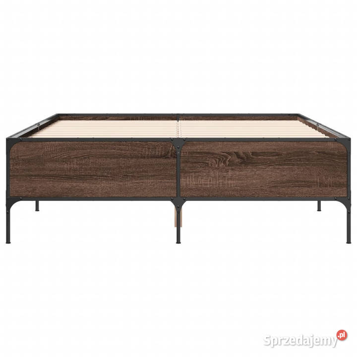 Rama łóżka brązowy dąb materiał drewnopochodny 153cm Warszawa sprzedam