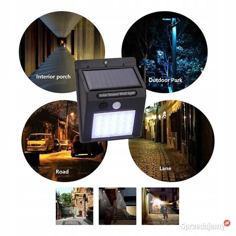 LAMPA Solarna z Czujnikiem Ruchu 20 led śląskie Chorzów