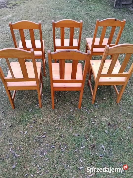 Stół drewniany rozkładany plus krzesla wielkopolskie sprzedam