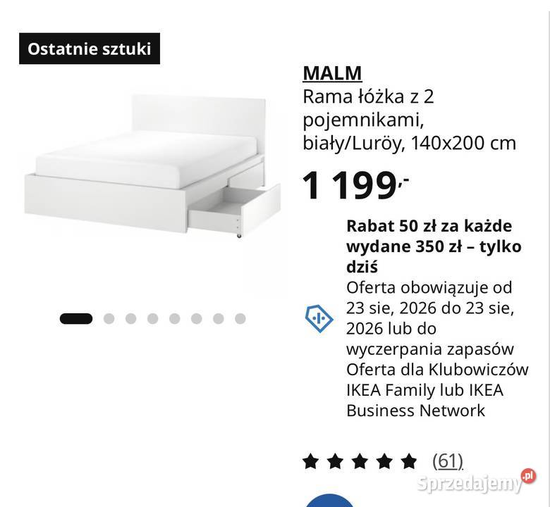 Łóżko z materacem 140x200 w stanie Warszawa