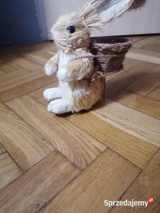 Zając z trawy z małą doniczką Gdańsk