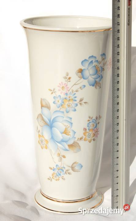 Klasyczny wazon porcelana Ćmielów błękitne Lublin