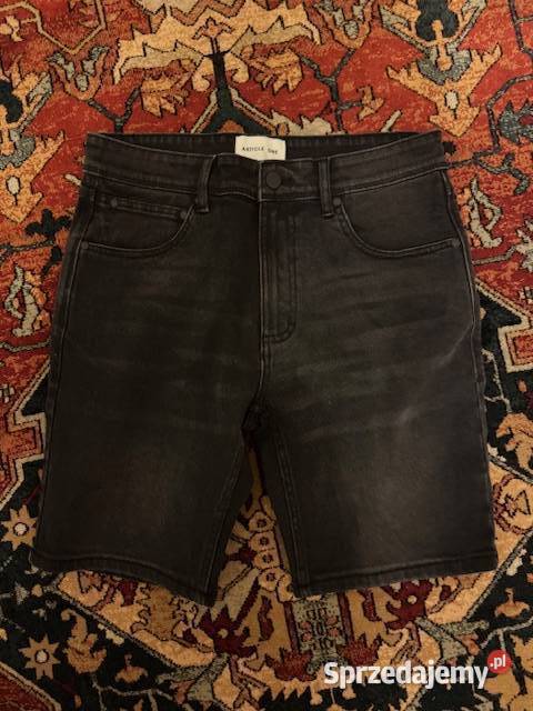 Spodenki męskie 32 jeansowe czarne krótkie śląskie Częstochowa