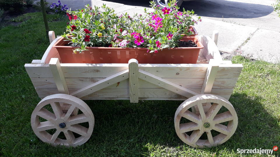 Sprzedam wóz drewniany Ozdoba do ogrodu wielkopolskie Babiak