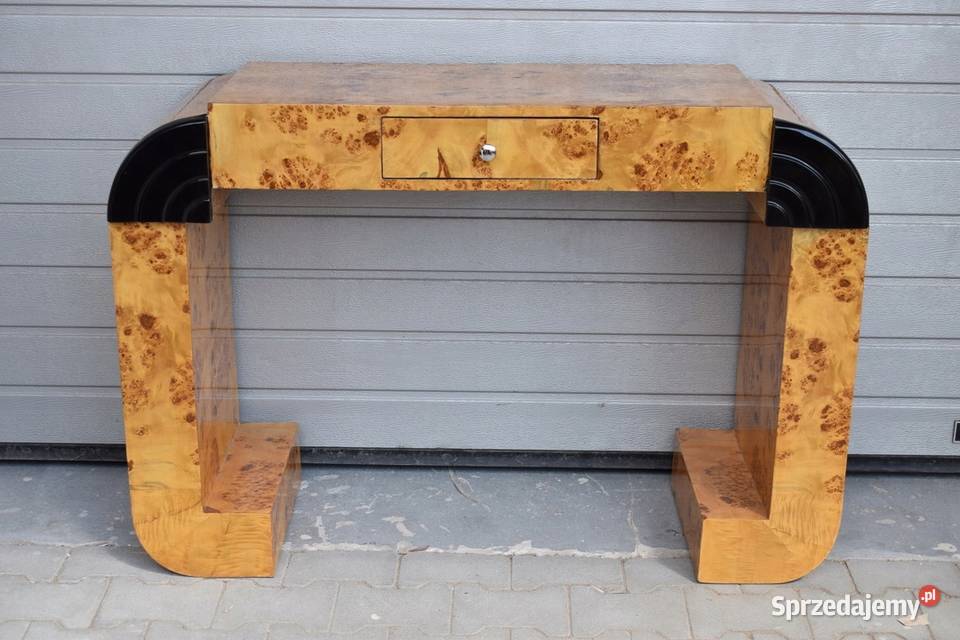 Drewniany Stolik Stół Biurko Art Deco Konsola Kraków