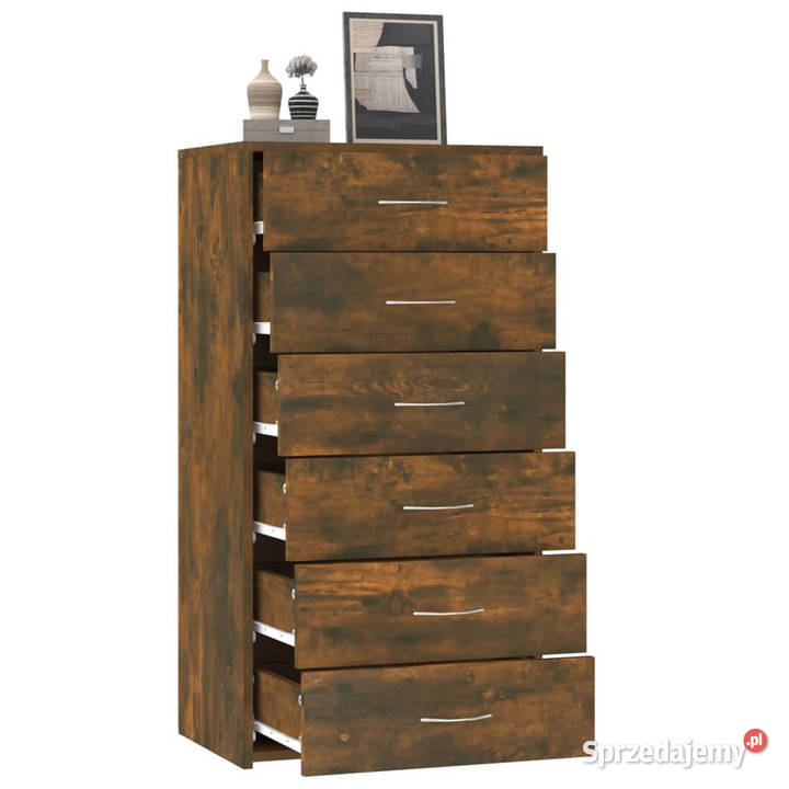Komoda z 6 szufladami przydymiony dąb 50x34x96 Warszawa