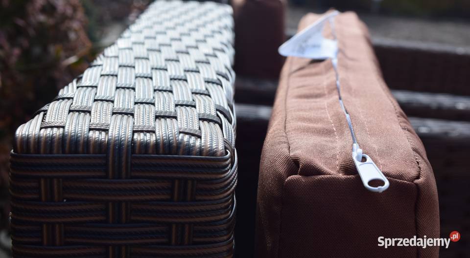 Zestaw kawowy technorattan brąz sofa 2osobx2 Bosutów