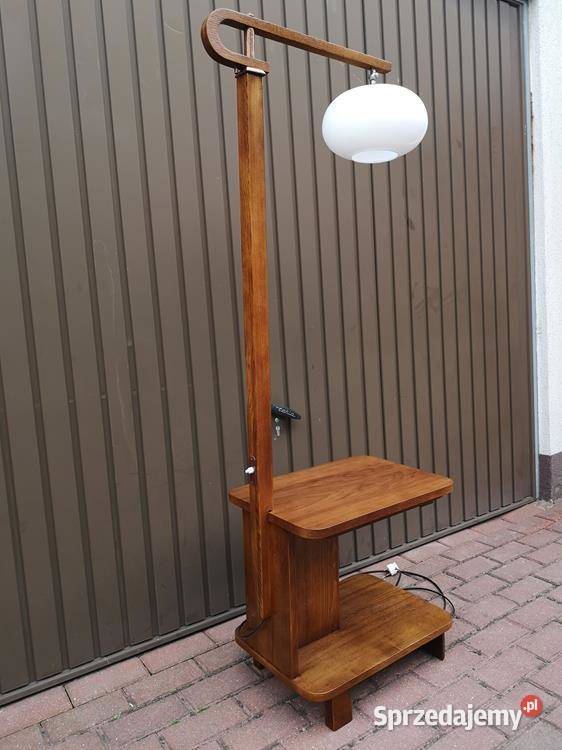 Lampa Podłogowa Ze Stolikiem Art Deco Stojąca