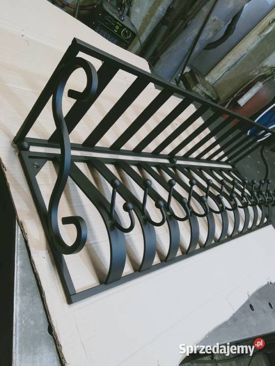 Duży Wieszak metalowy stylowy czarny mat Kutno