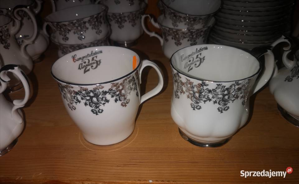 Filiżanka Royal Albert Srebrne wesele pomorskie Gdańsk