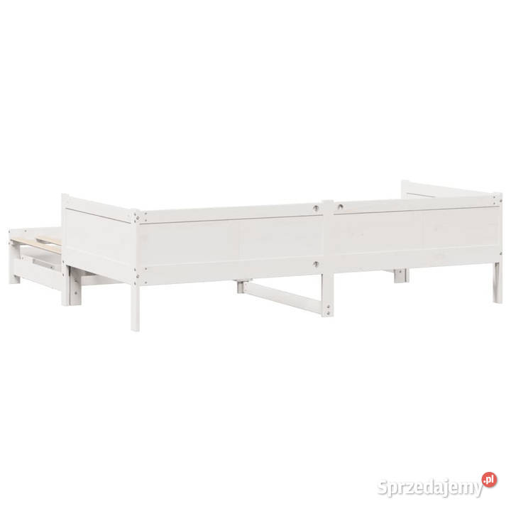 Sofa rozsuwana z szufladami bez materaca białe Warszawa