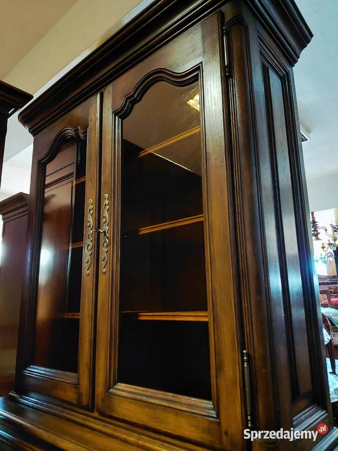 Stylowy kredens witryna do jadalni lite drewno Meble podlaskie Białystok