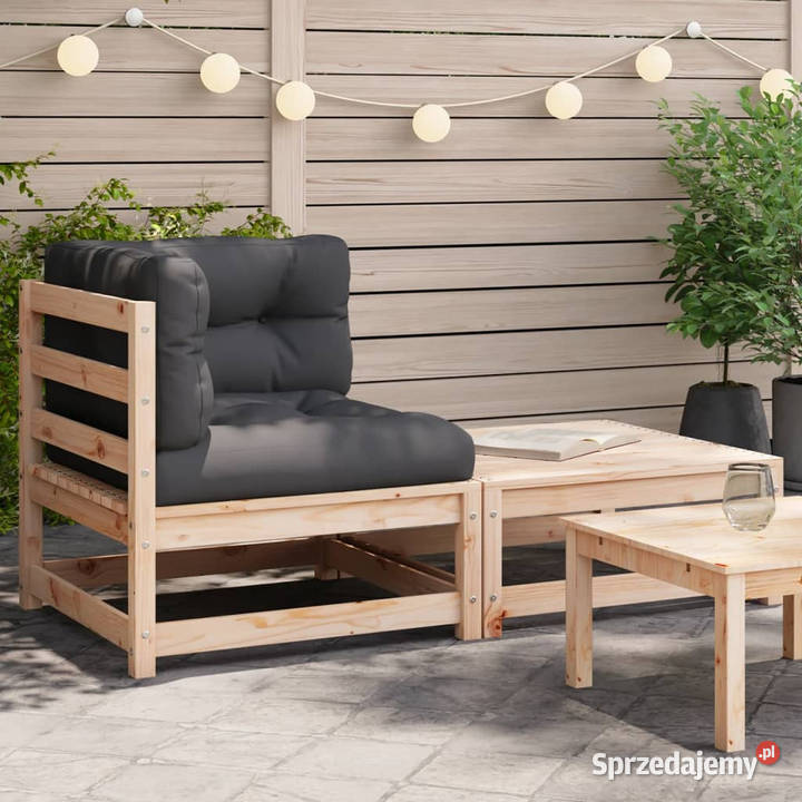 Ogrodowa sofa narożna z poduszkami i podnóżkiem mazowieckie Warszawa