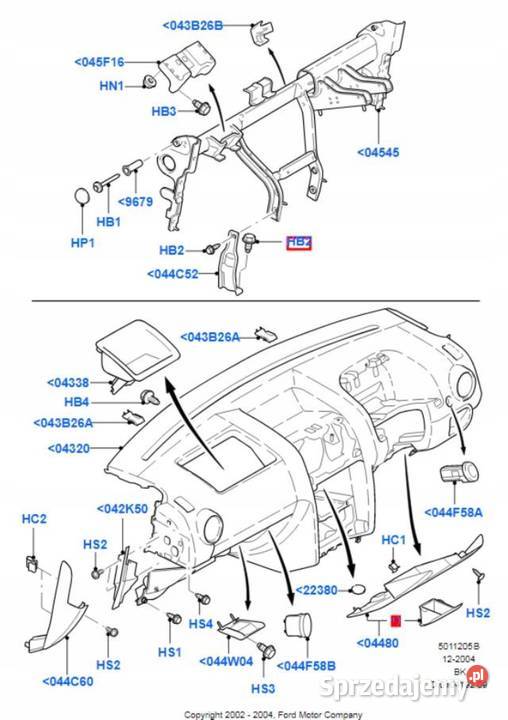 SCHOWEK OBUDOWA KONSOLI FORD FIESTA 0108 FUSION lubelskie