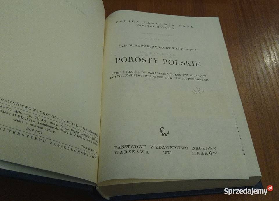 Porosty polskie opisy i klucze do oznaczania Gdańsk