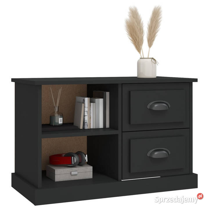 Szafka pod TV czarna 73x355x475 materiał Warszawa