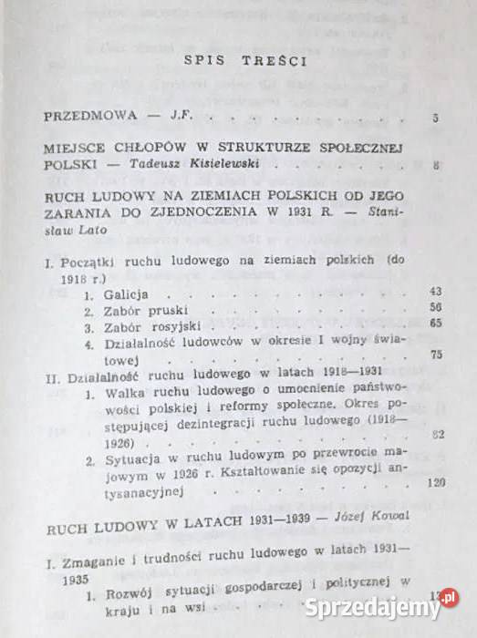 Krótki zarys historii ruchu ludowego Z Chełm sprzedam