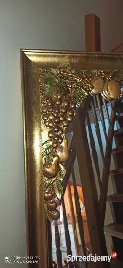 Lustro z winogronami Ze szlifem kryształowym pomorskie Gdańsk