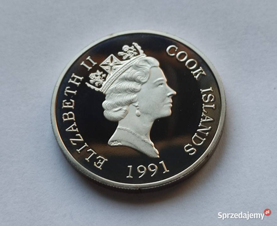 Moneta COOK ISLANDS 50 1991 Żuraw Pruszków