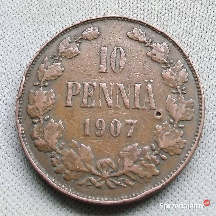 FINLANDIA10 PENNIA1907 r OKUPACJA ROSYJSKI Legionowo
