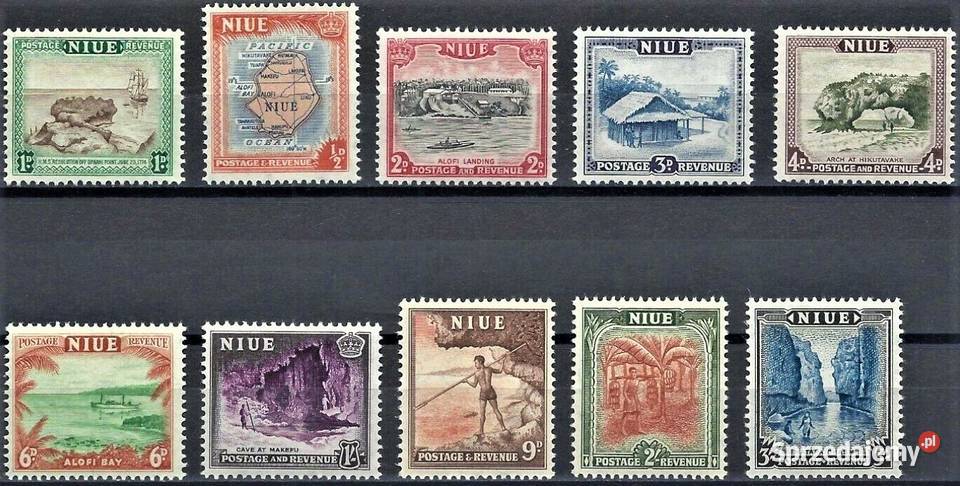 NIUE 1950kompletna seria WYSYŁKA Filatelistyka Człuchów