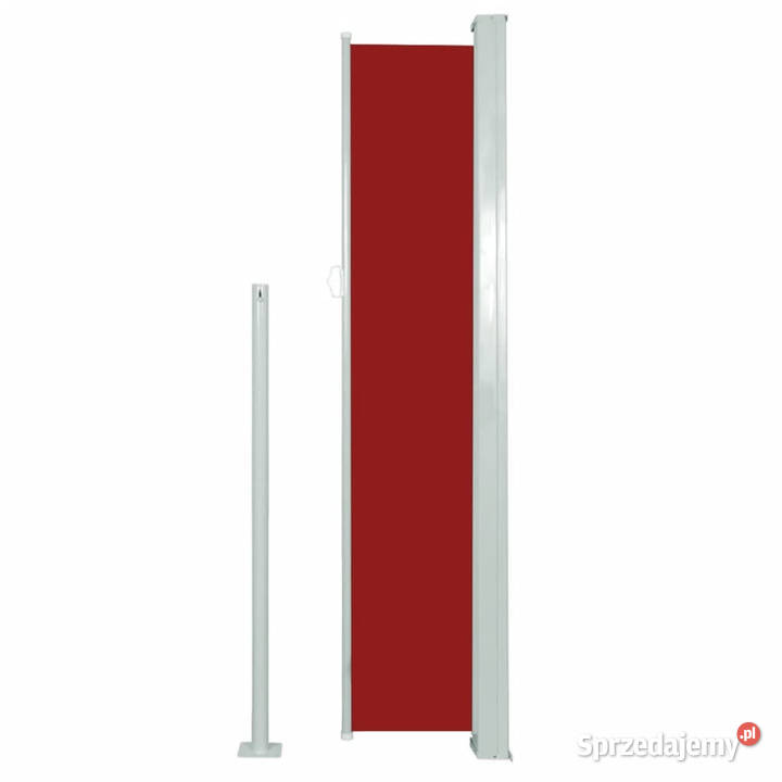 Zwijana markiza boczna na taras 160x500 czerwona Markizy i osłony Warszawa