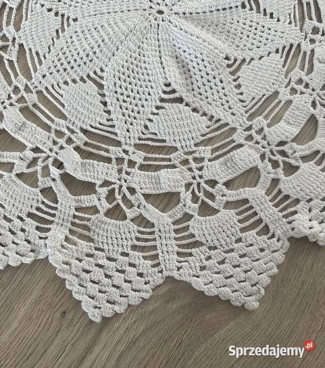 Serweta serwetka szydełko okrągłe cacko śr60 Łódź