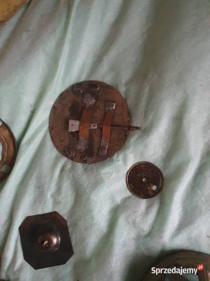 Części starego zegara stacyjki mosiądz wahadło Warszawa