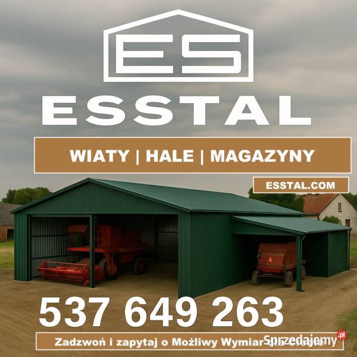 Garaż  OTWARTY Wiata Hala Garaż Blaszany Magazyn dolnośląskie Oleśnica