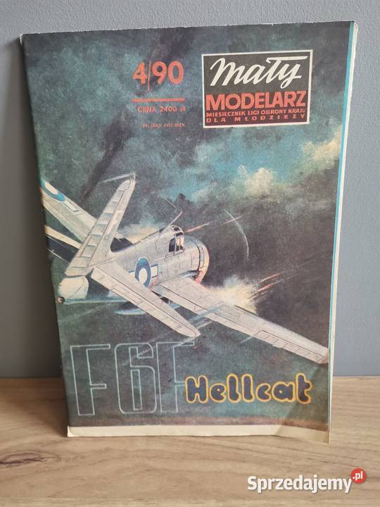 Stara gazeta Mały Modelarz, model samolotu F 6F Hellcat
