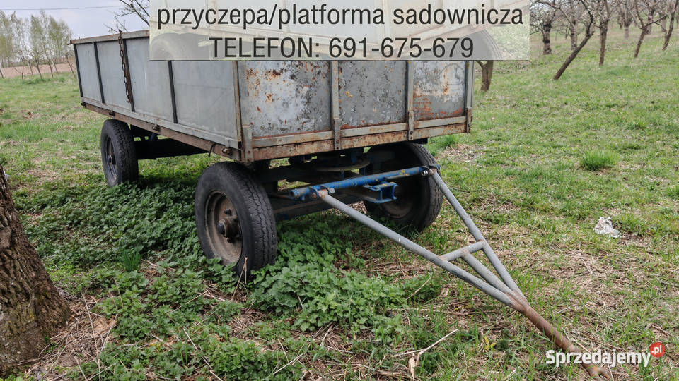 Przyczepa dwuosiowa Platforma sadownicza kujawsko-pomorskie Dobrzyń nad Wisłą