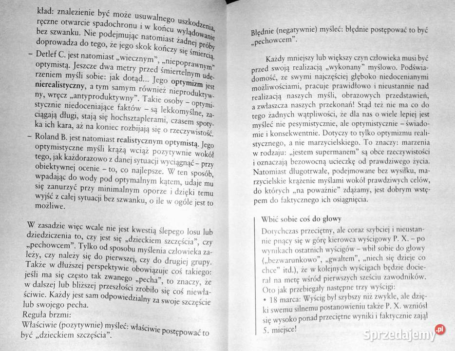 Sztuka pozytywnego myślenia Klaus W Schneider sprzedam