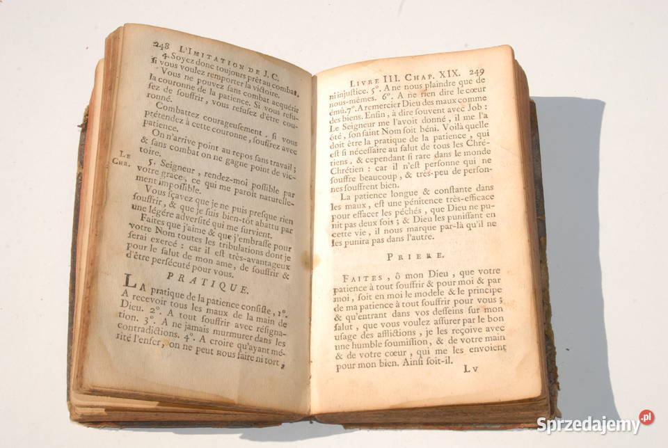 Stara Książka IMITACJA JEZUSA CHRYSTUSA 1757r Cieszyn