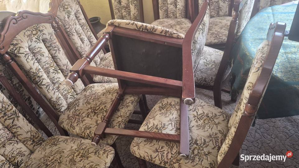 Solidne stylowe krzesła komplet 12 sztuk 105cm Sypniewo