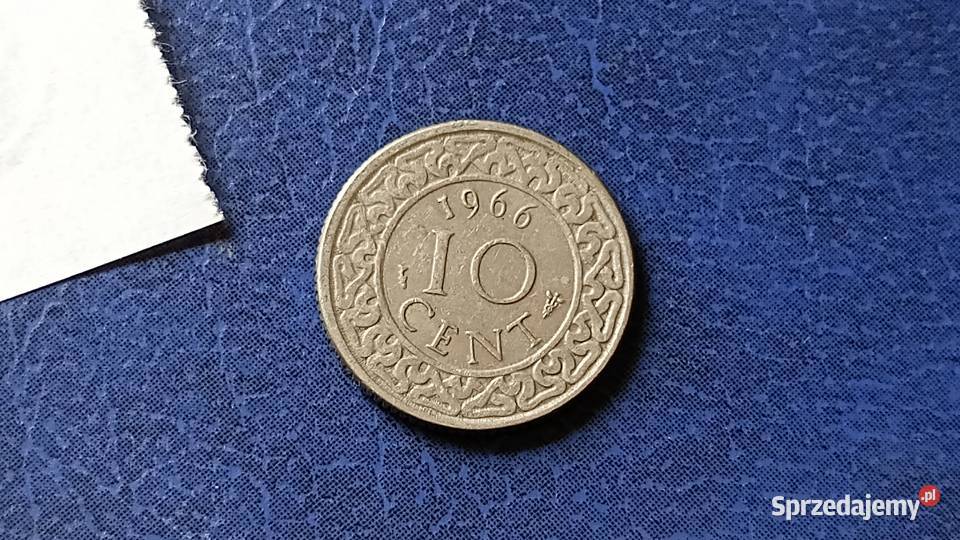Stare monety 10 cent 1966 Surinam Lesko