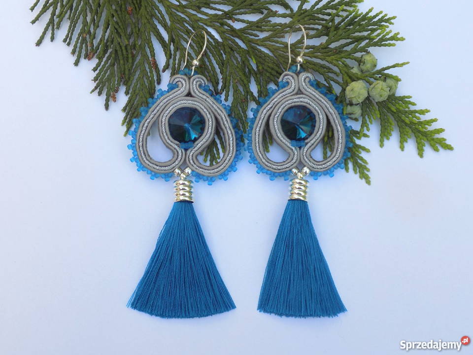 KOLCZYKI SERCE Z CHWOSTEM SUTASZ Warszawa