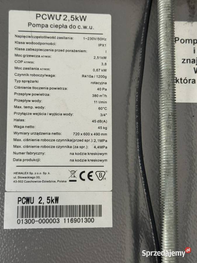 Sprzedam pompę ciepła do cwu Kazimierza Wielka sprzedam