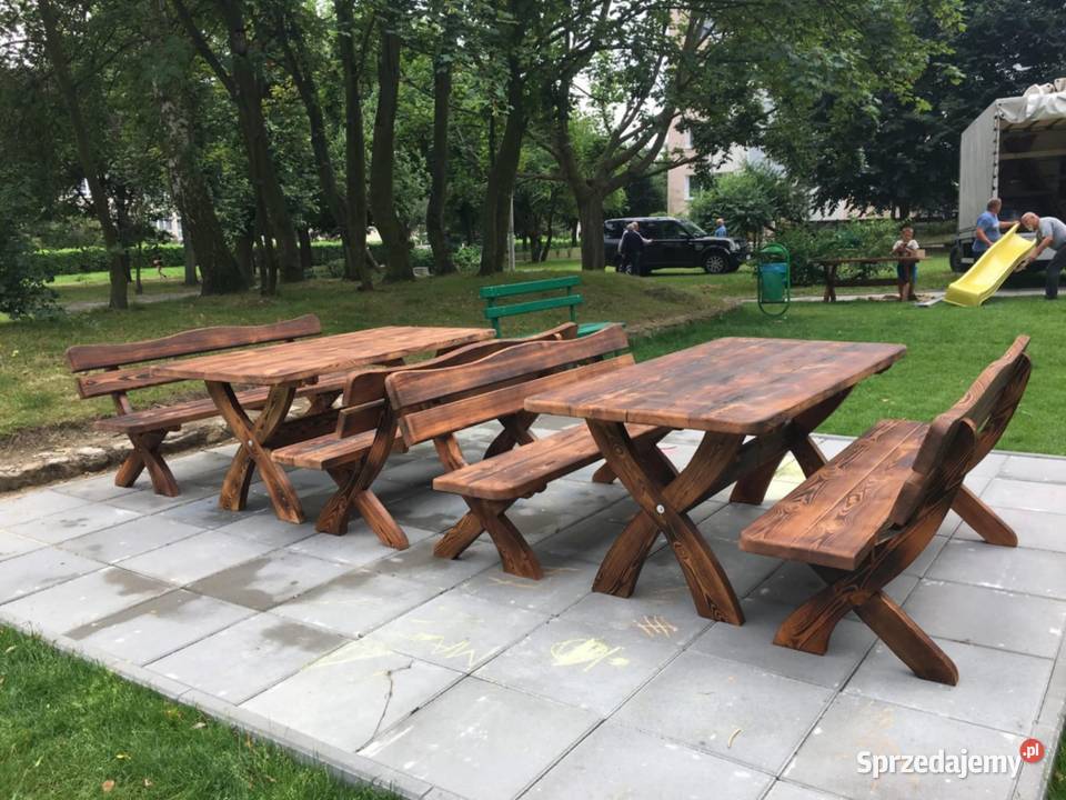 Meble ogrodowe drewniane producent lite drewno kujawsko-pomorskie Toruń