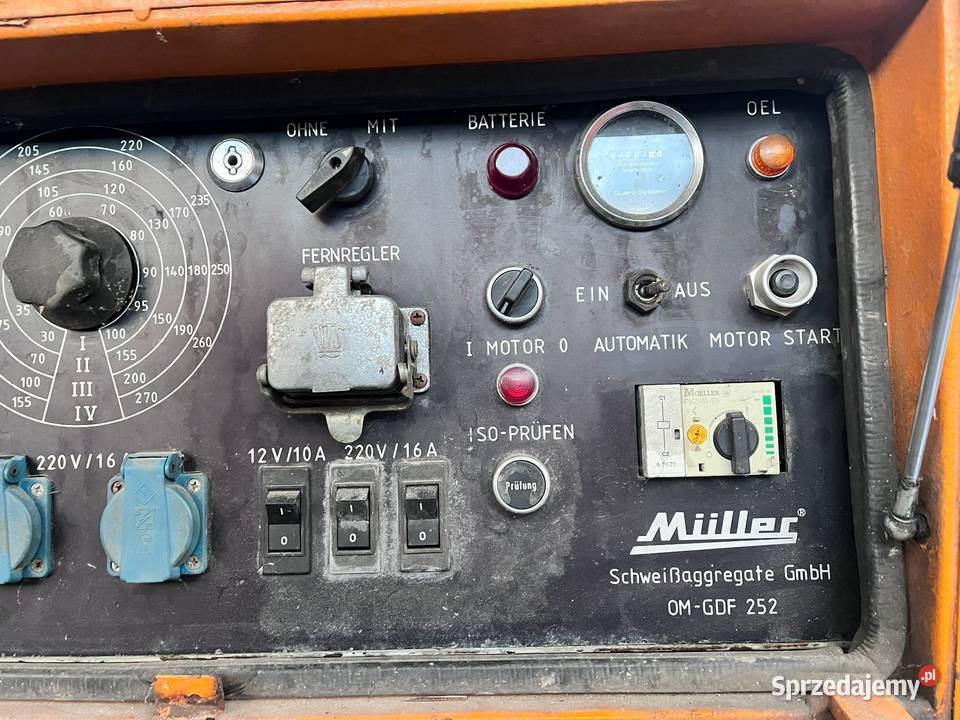 Agregat spawalniczy Mller GDF 252 230 V 15 kVA 7737h Generatory