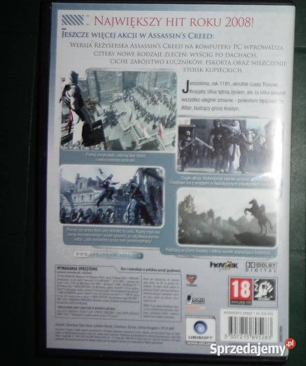 Assassins Creed PC DVD BOX 2010 Ubisoft ładna podkarpackie Rzeszów