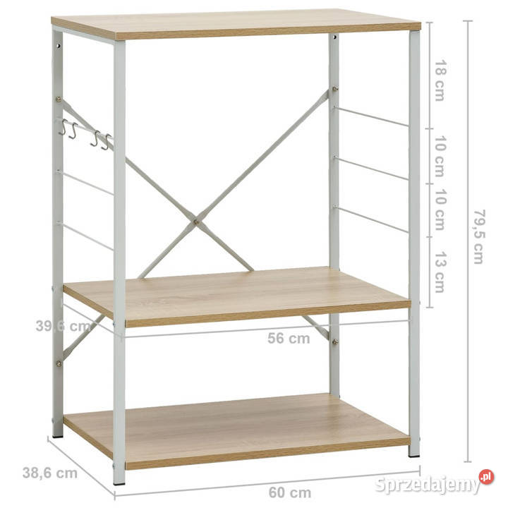 Szafka na mikrofalówkę białodębowa 60x396x795 Warszawa sprzedam