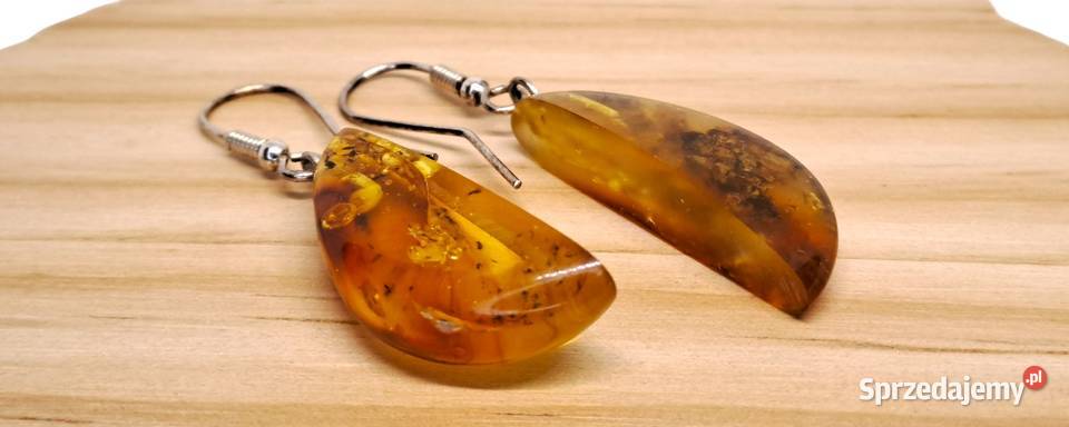 Kolczyki z BURSZTYNU bursztyn bałtycki z jednej Warszawa sprzedam