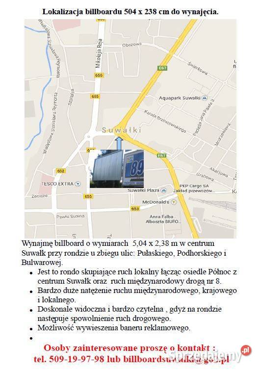 Billboard w centrum Suwałk do wynajęcia Suwałki