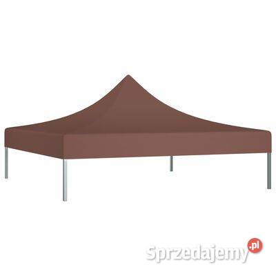 vidaXL Dach namiotu imprezowego 3 x 3 m brązowy