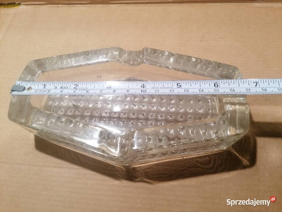 popielniczka szkło PRL przezroczysta Porcelana i szkło Piotrków Trybunalski