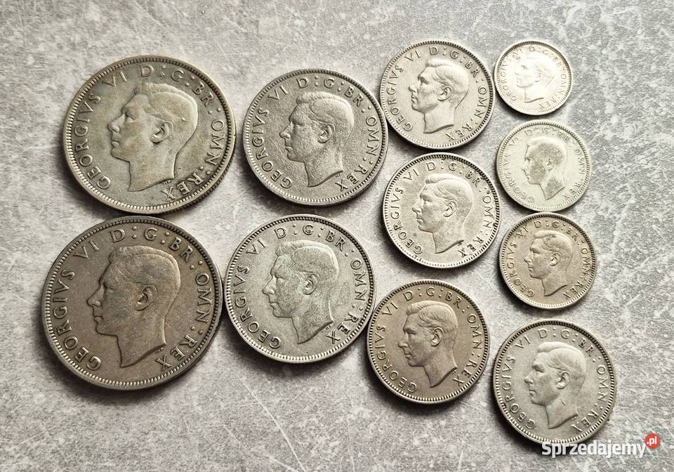 H1 WIELKA BRYTANIA zestaw 11 monet Wola Kruszyńska sprzedam
