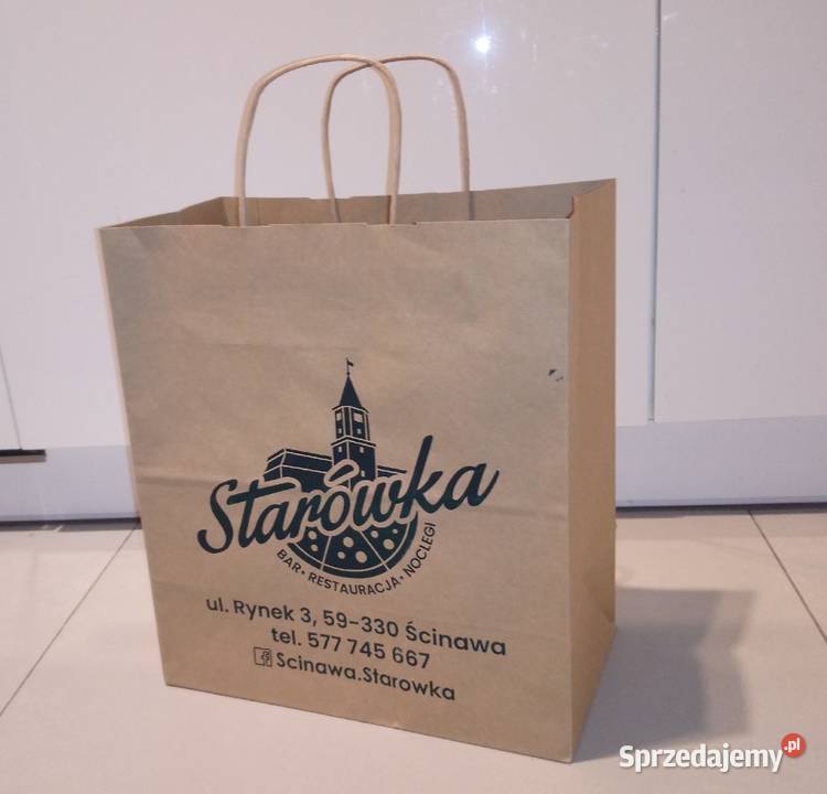 Torba cateringowa EKO szara z uszami z Twoim Gastronomia Lublin