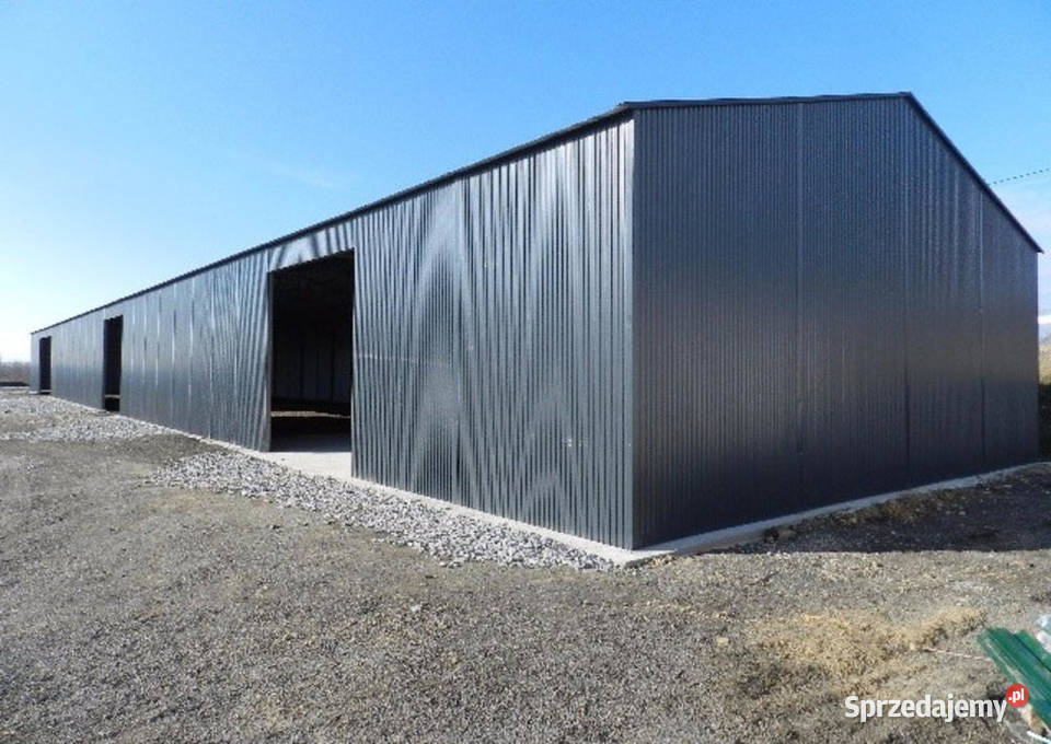 Blaszana montowana hala 1260 m szara Kraków